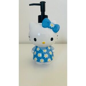 Hellow Kitty in Blue Dress with White daisies lotion soap dispenser New